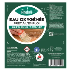 Phebus Eau oxygénée prêt à l'emploi 1L 12% New