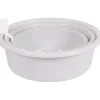 Eda Plastique Lot de 3 cuvettes rondes - 27 / 31 / 35 cm - Blanc