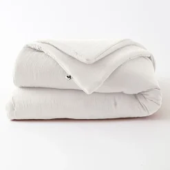 L'Effet Papillon Edredon ou Bout de lit "Gaïa" toutes dimensions "Gaze de Coton" - Gaia Chantilly - 180 x 240 cm Discount