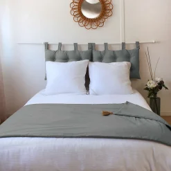 Enjoy Home Edredon Panama avec pompons jute