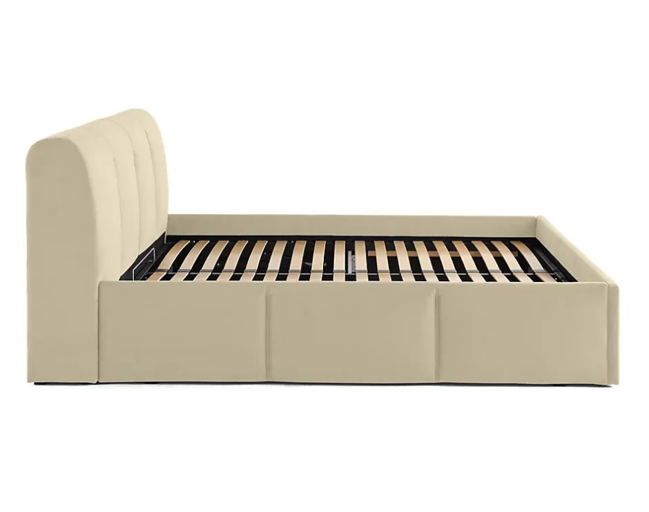Lisa Design Elysia - lit coffre - 140x190 - en velours - sommier inclus - Sale