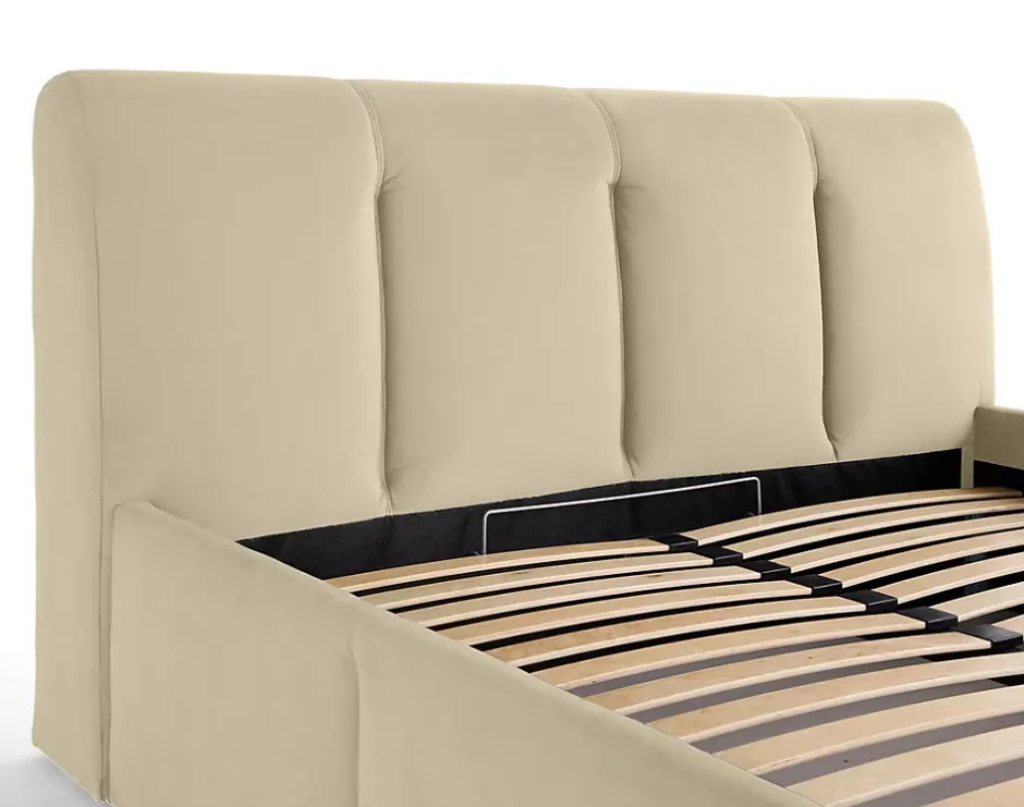 Lisa Design Elysia - lit coffre - 140x190 - en velours - sommier inclus - Sale