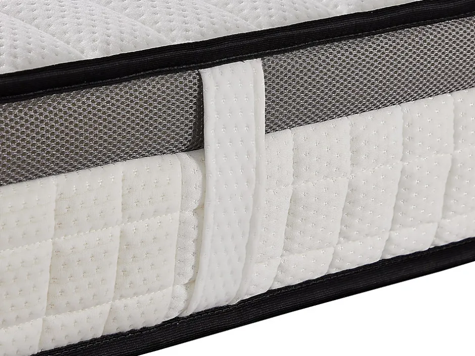 Vente-unique Ensemble 90 x 200 cm cadre à lattes + matelas mousse mémoire de forme ép.19cm - ORTHOMEMORY de YSMÉE