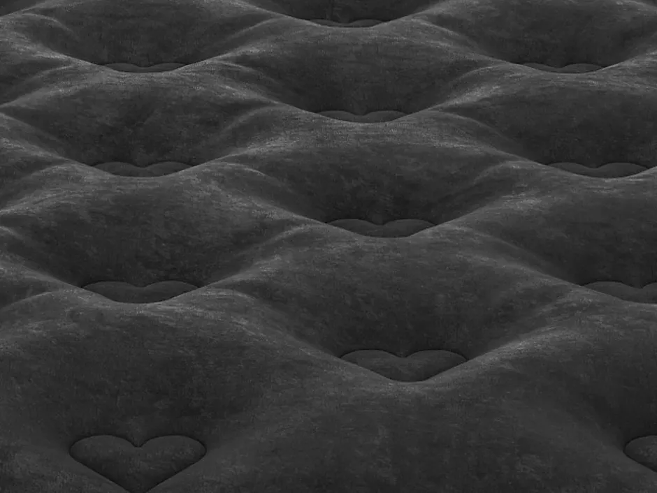 Vente-unique Ensemble 160 x 200 cm cadre à lattes + matelas ressorts ensachés surmatelas intégré ép.28cm - BLACK DREAM de YSMÉE Outlet