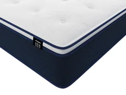 Vente-unique Ensemble 90 x 190 cm sommier + matelas ressorts ensachés et surmatelas intégré ép.24cm - ALTIER de YSMÉE