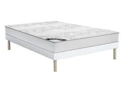 Vente-unique Ensemble 140 x 190 cm sommier + matelas ressorts ensachés ép.20cm - SONGE de YSMÉE