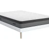 Vente-unique Ensemble 140 x 190 cm sommier + matelas ressorts ensachés et mémoire de forme ép.24cm - ILLUSION de YSMÉE