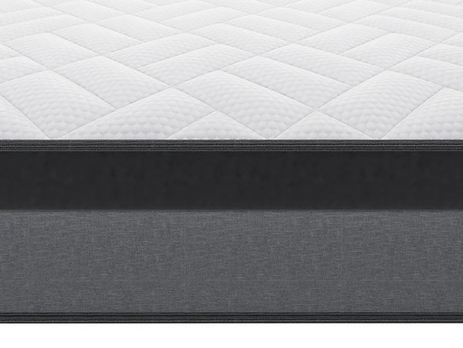 Vente-unique Ensemble 140 x 190 cm sommier + matelas ressorts ensachés et mémoire de forme ép.24cm - ILLUSION de YSMÉE