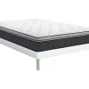 Vente-unique Ensemble 140 x 190 cm sommier + matelas hybride ressorts ensachés et surmatelas intégré ép.30cm - GAMIANI de YSMÉE Discount
