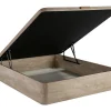 Vente-unique Ensemble 140 x 190 cm sommier coffre naturel clair + matelas ressorts ensachés 7 zones et mémoire de forme ép.24cm - MERISI de Online