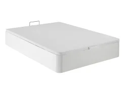 Vente-unique Ensemble 140 x 190 cm sommier coffre blanc + matelas ressorts ensachés et surmatelas intégré ép.29cm - CANTERBURY de YSMÉE