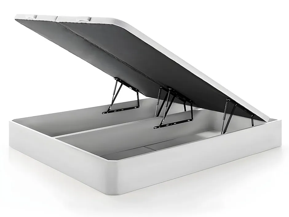 Vente-unique Ensemble 180 x 200 cm sommier coffre blanc + matelas hybride ressorts ensachés et mémoire de forme ép.25cm - ASTRIA Art Collection Sale