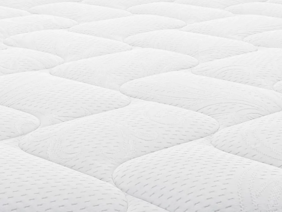 Vente-unique Ensemble 180 x 200 cm sommier coffre blanc + matelas hybride ressorts ensachés et mémoire de forme ép.25cm - ASTRIA Art Collection Sale