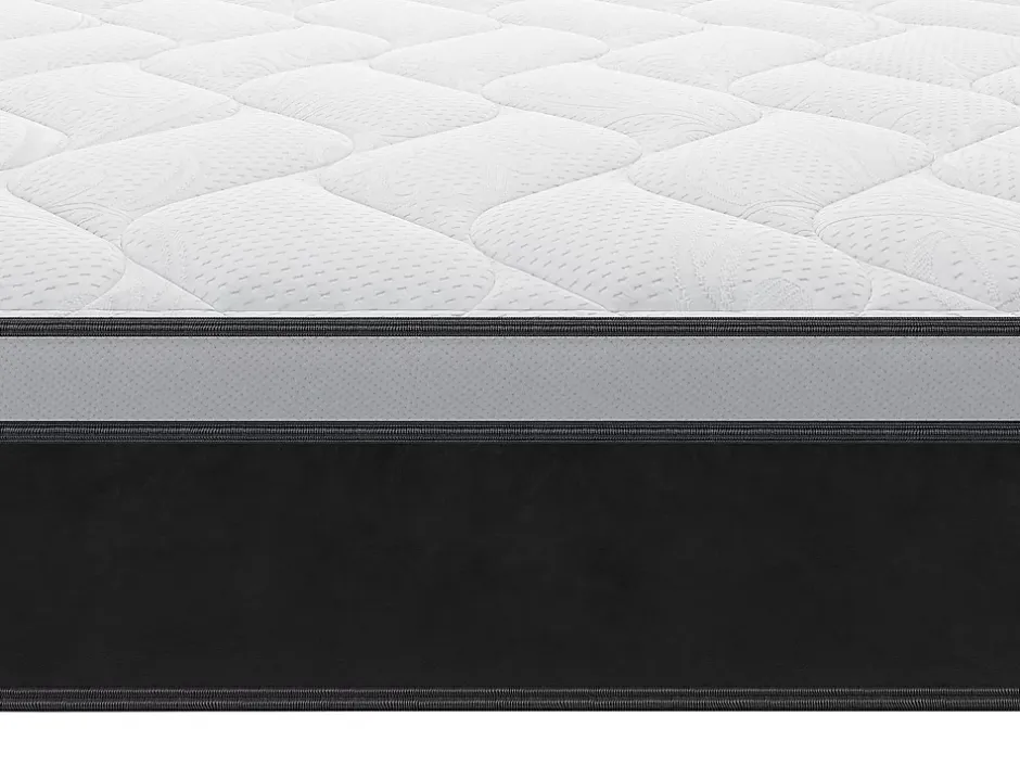 Vente-unique Ensemble 180 x 200 cm sommier coffre blanc + matelas hybride ressorts ensachés et mémoire de forme ép.25cm - ASTRIA Art Collection Sale