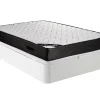 Vente-unique Ensemble 160 x 200 cm sommier coffre blanc + matelas ressorts ensachés 7 zones et mémoire de forme ép.24cm - MERISI de YSMÉE