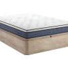 Vente-unique Ensemble 160 x 200 cm sommier coffre naturel clair + matelas ressorts ensachés 7 zones et accueil gel à mémoire de forme ép.23cm -