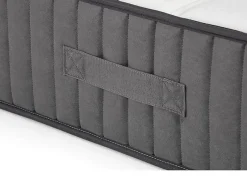 Vente-unique Ensemble 180 x 200 cm sommier coffre blanc + matelas hybride ressorts ensachés 7 zones et mousse haute résilience ép.26cm - AUDACE New