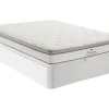 Vente-unique Ensemble 140 x 190 cm sommier coffre blanc + matelas ressorts ensachés 7 zones accueil TPE ép.28cm - ONEBIA de PALACIO