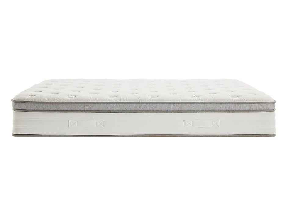 Vente-unique Ensemble 140 x 190 cm sommier coffre blanc + matelas ressorts ensachés 7 zones accueil TPE ép.28cm - ONEBIA de PALACIO