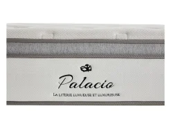 Vente-unique Ensemble 140 x 190 cm sommier coffre blanc + matelas ressorts ensachés 7 zones accueil TPE ép.28cm - ONEBIA de PALACIO