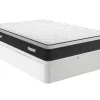 Vente-unique Ensemble 160 x 200 cm sommier coffre blanc + matelas hybride ressorts ensachés et mémoire de forme ép.25cm - ASTRIA Art Collection