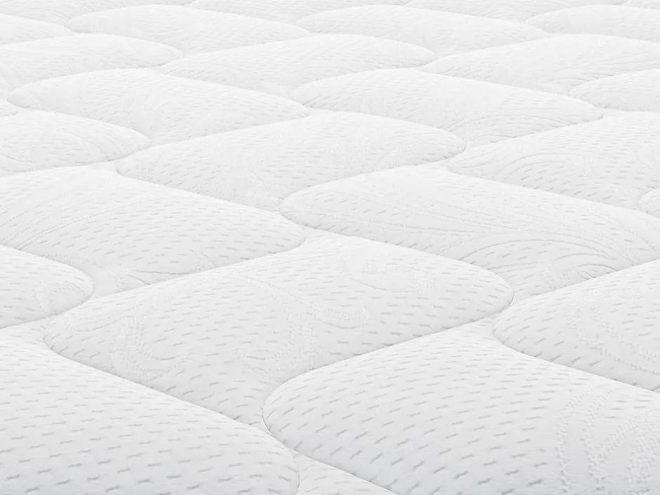 Vente-unique Ensemble 160 x 200 cm sommier coffre blanc + matelas hybride ressorts ensachés et mémoire de forme ép.25cm - ASTRIA Art Collection