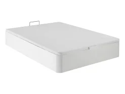 Vente-unique Ensemble 160 x 200 cm sommier coffre blanc + matelas hybride ressorts ensachés et mémoire de forme ép.25cm - ASTRIA Art Collection
