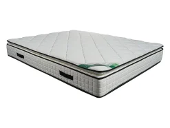 Vente-unique Ensemble 180 x 200 cm sommier coffre naturel clair + matelas mousse et coutil bambou ép.23cm - ADANA de NATUREA