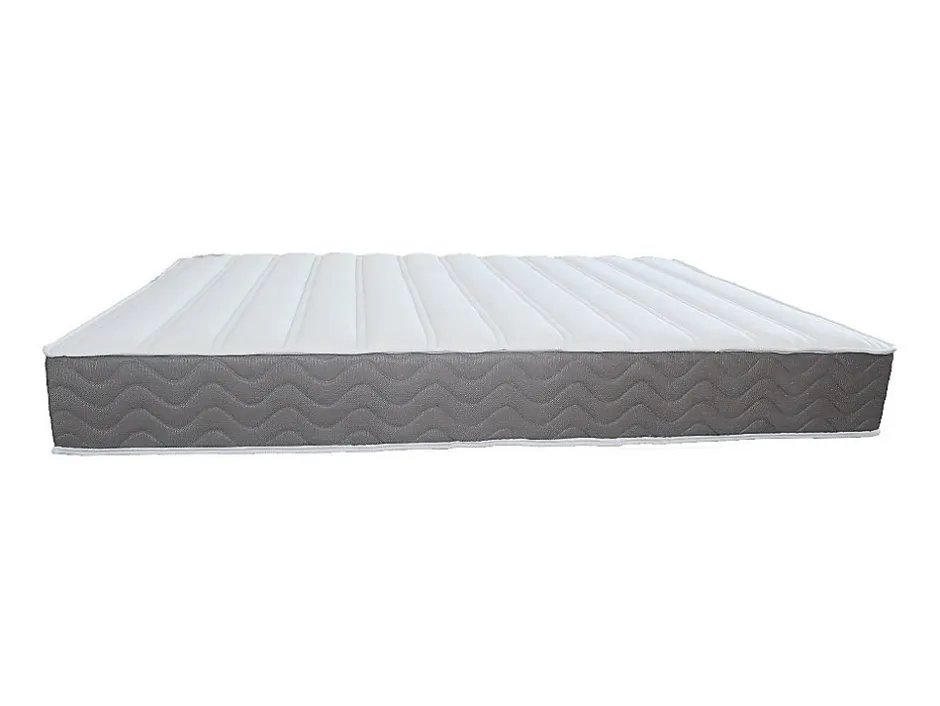 Vente-unique Ensemble 160 x 200 cm sommier coffre avec tiroir naturel clair + matelas mousse HD mémoire de forme et tissu 3D respirant ép.18cm