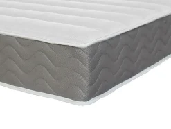 Vente-unique Ensemble 160 x 200 cm sommier coffre avec tiroir naturel clair + matelas mousse HD mémoire de forme et tissu 3D respirant ép.18cm