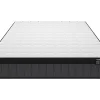 Vente-unique Ensemble 160 x 200 cm sommier coffre blanc + matelas hybride ressorts ensachés 7 zones et gel à mémoire de forme ép.25cm - TOLCA Outlet