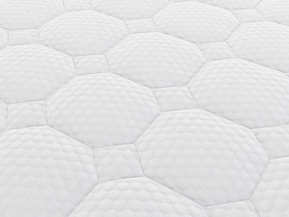 Vente-unique Ensemble 160 x 200 cm sommier coffre blanc + matelas hybride ressorts ensachés 7 zones et gel à mémoire de forme ép.25cm - TOLCA Outlet