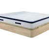 Vente-unique Ensemble 180 x 200 cm sommier coffre naturel clair + matelas hybride ressorts ensachés ép.30cm - MARQUIS de PALACIO