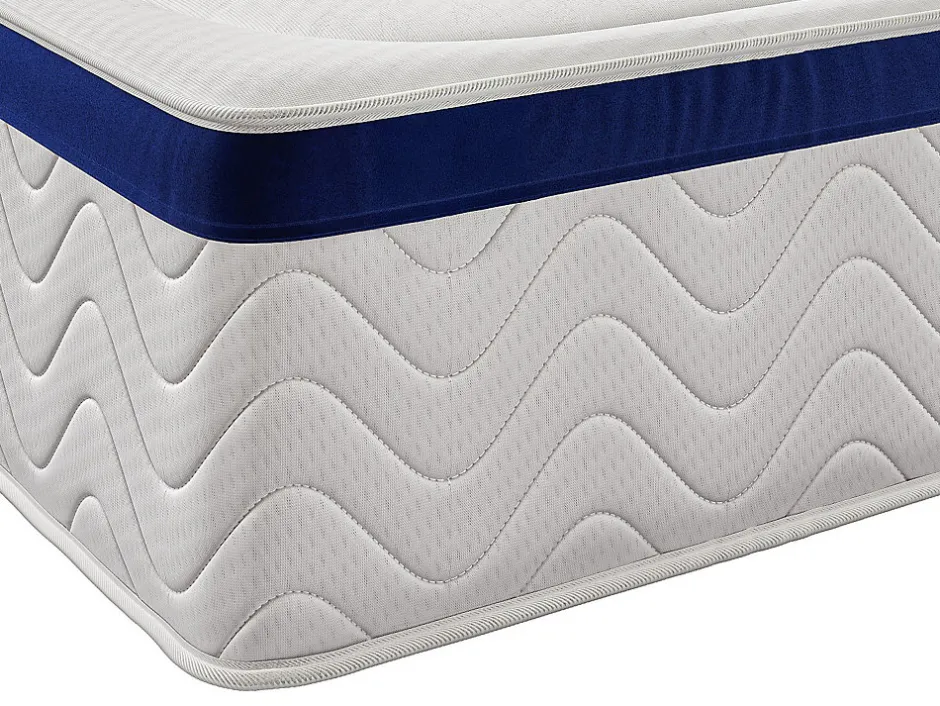 Vente-unique Ensemble 180 x 200 cm sommier coffre naturel clair + matelas hybride ressorts ensachés ép.30cm - MARQUIS de PALACIO