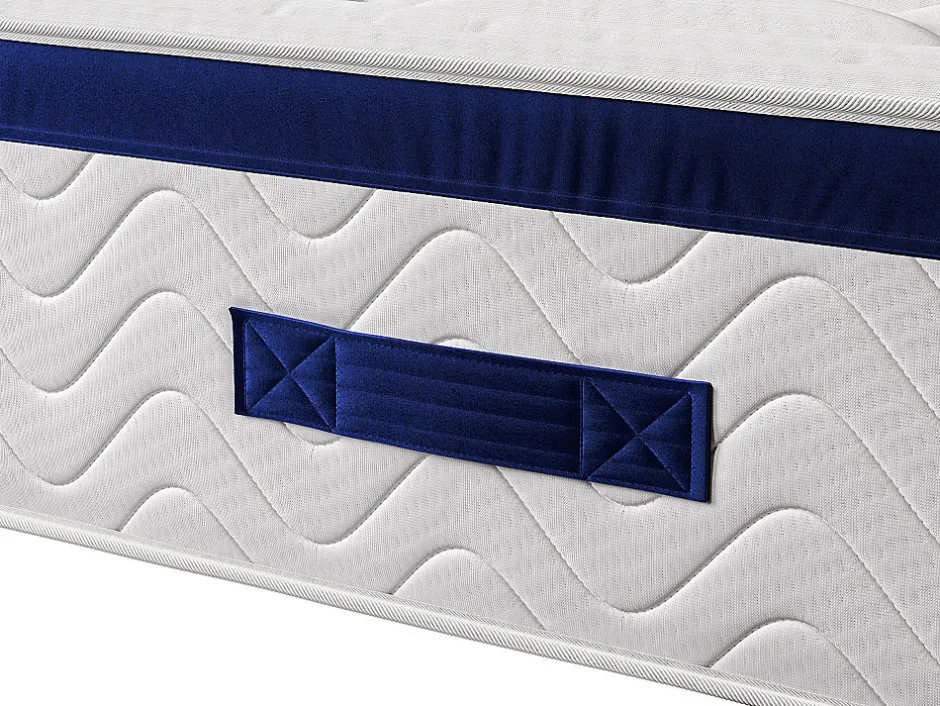 Vente-unique Ensemble 180 x 200 cm sommier coffre naturel clair + matelas hybride ressorts ensachés ép.30cm - MARQUIS de PALACIO