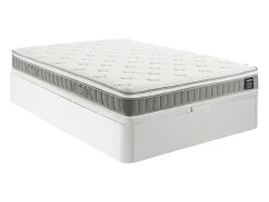 Vente-unique Ensemble 140 x 190 cm sommier coffre blanc + matelas ressorts ensachés et accueil mémoire de forme ép.21cm - VITOGO de YSMÉE Sale
