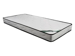 Vente-unique Ensemble 90 x 190 cm sommier coffre naturel clair + matelas mousse et coutil bambou ép.15cm - KANANI de NATUREA