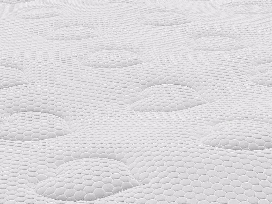 Vente-unique Ensemble 140 x 190 cm sommier coffre naturel clair + matelas ressorts ensachés surmatelas intégré ép.28cm - AMERICAN DREAM de Hot