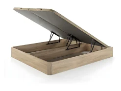 Vente-unique Ensemble 180 x 200 cm sommier coffre naturel clair + matelas mousse ép.30cm - SOLAK de YSMÉE
