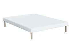 Vente-unique Ensemble 160 x 200 cm sommier tapissier + matelas ressorts ensachés 7 zones surmatelas intégré et coutil bambou ép.26cm - MIREZA Sale