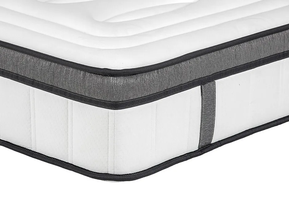 Vente-unique Ensemble 180 x 200 cm sommier tapissier + matelas hybride ressorts ensachés 7 zones et mémoire de forme ép.30cm - OLIANE de YSMÉE