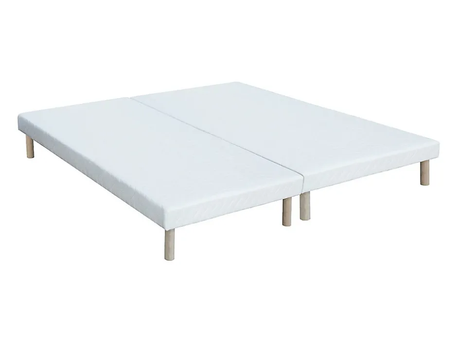 Vente-unique Ensemble 180 x 200 cm sommier tapissier + matelas hybride ressorts ensachés 7 zones et mémoire de forme ép.30cm - OLIANE de YSMÉE