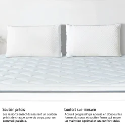 Bellecour Ensemble Bartoldi 160x200 cm Matelas Ressorts ensachés + Sommier Bois Best