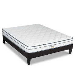 Bellecour Ensemble Bartoldi 160x200 cm Matelas Ressorts ensachés + Sommier Bois Best