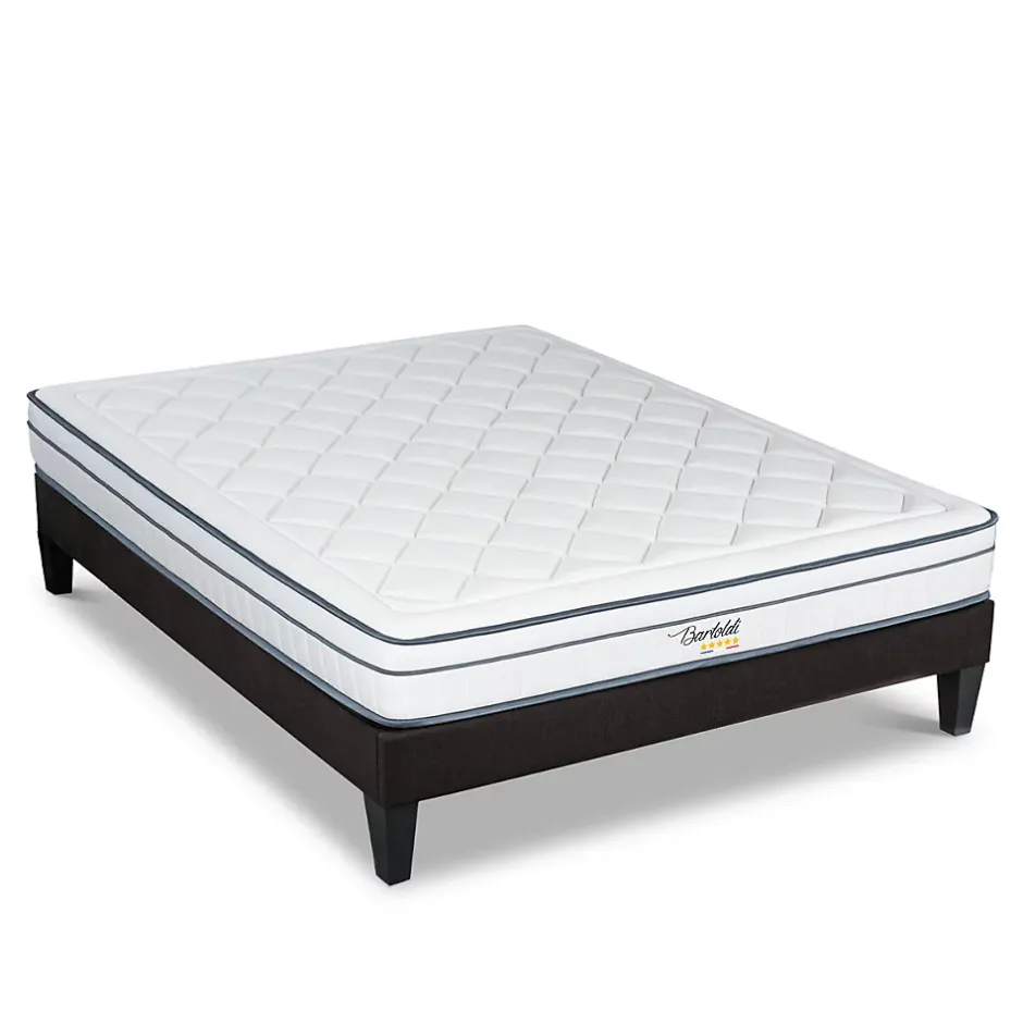 Bellecour Ensemble Bartoldi 160x200 cm Matelas Ressorts ensachés + Sommier Bois Best