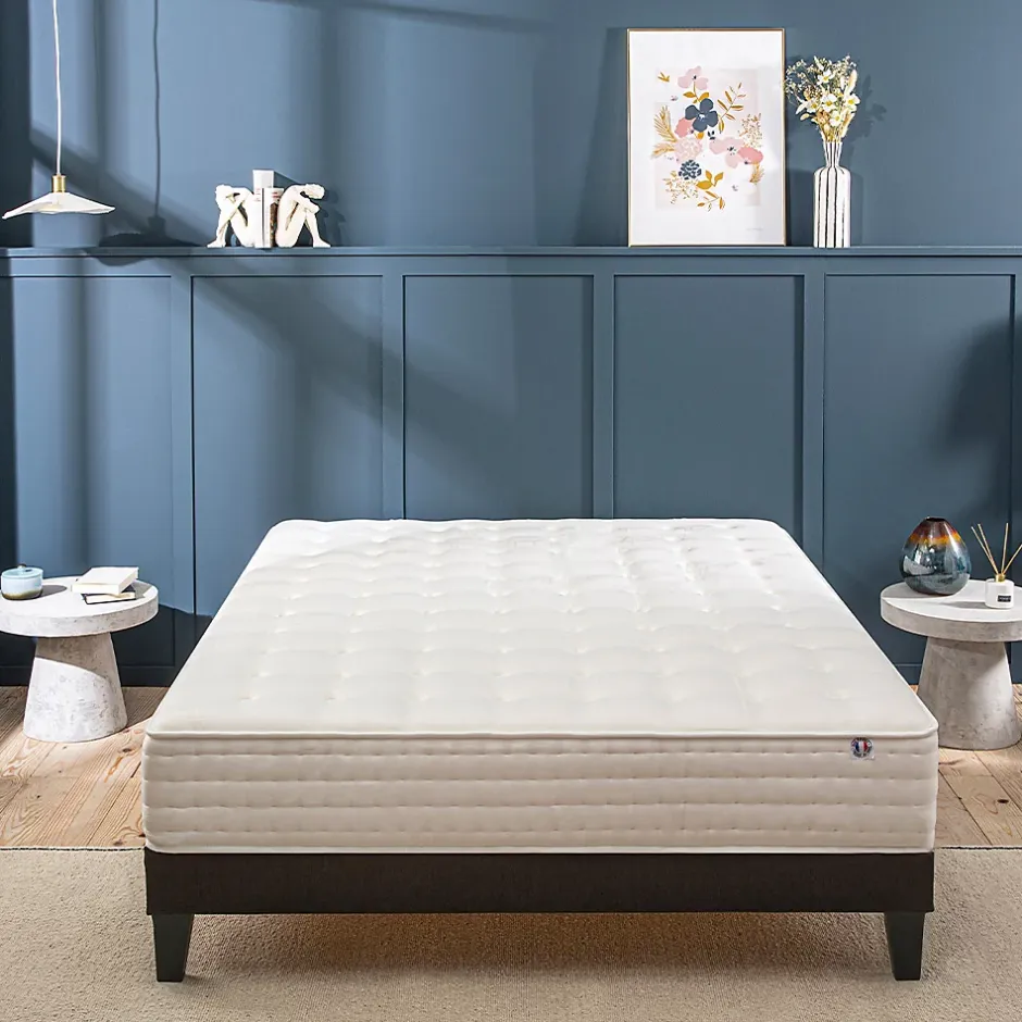Bellecour Ensemble Châtelet 180x200 cm Matelas Mousse + Sommier Bois