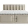 Vente-unique Ensemble complet boxspring tête de lit coutures verticales + sommiers relaxation électrique + matelas + surmatelas - 2 x 90 x 200 Clearance