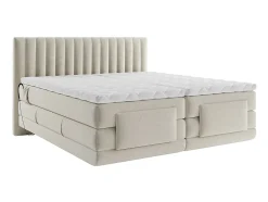 Vente-unique Ensemble complet boxspring tête de lit coutures verticales + sommiers relaxation électrique + matelas + surmatelas - 2 x 90 x 200 Clearance