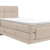Vente-unique Ensemble complet boxspring tête de lit capitonnée + sommiers relaxation électrique + matelas + surmatelas - 100 x 200 cm - Tissu -