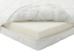 Vente-unique Ensemble complet boxspring tête de lit coutures verticales + sommiers relaxation électrique + matelas + surmatelas - 2 x 90 x 200